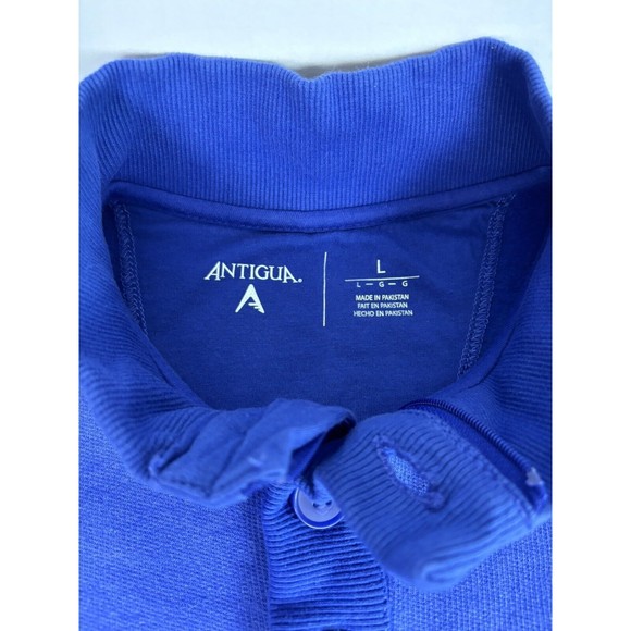 St Louis Billikens SLU Sweatshirt 1/4 Button Blue Long Sleeve Men Large Sweater - Picture 3 of 5